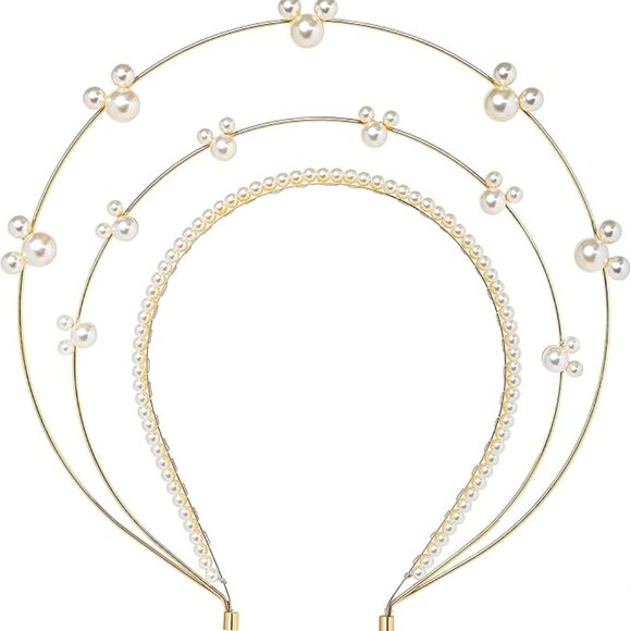 Mouse Ears Headband Star Halo Crown Headpiece Princess Shiny Bows Glitter Cospla - Picture 1 of 7